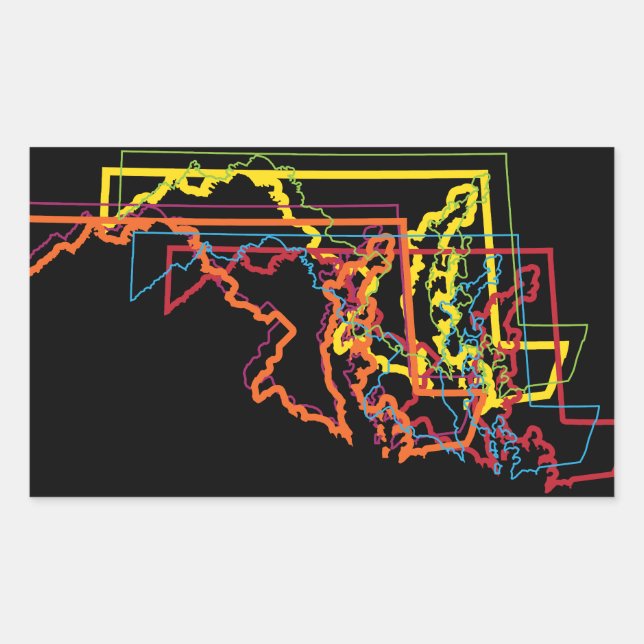 maryland pride blur rectangular sticker (Front)