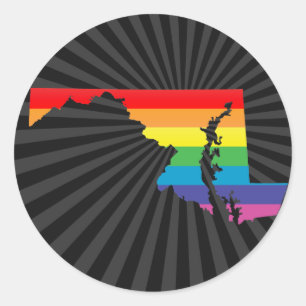maryland pride. classic round sticker