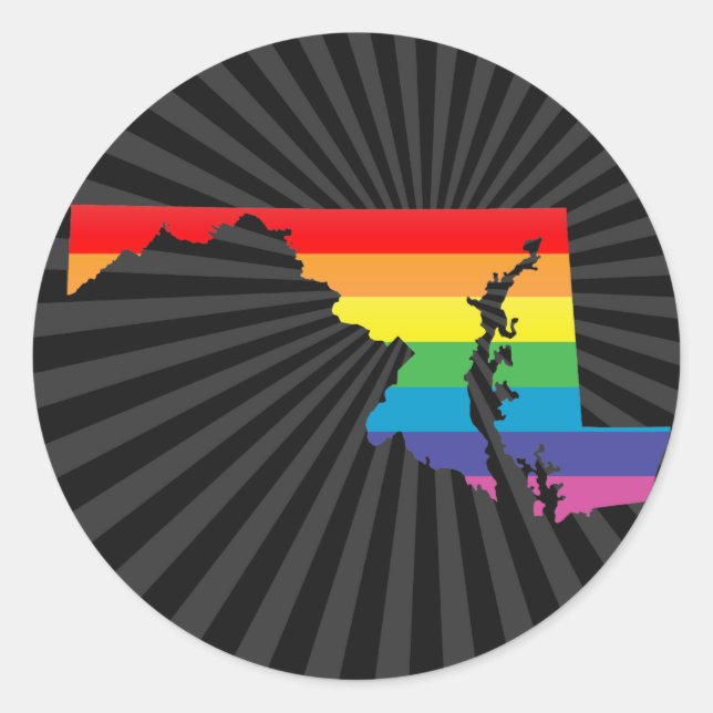 maryland pride. classic round sticker (Front)