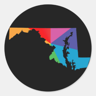 maryland pride. classic round sticker