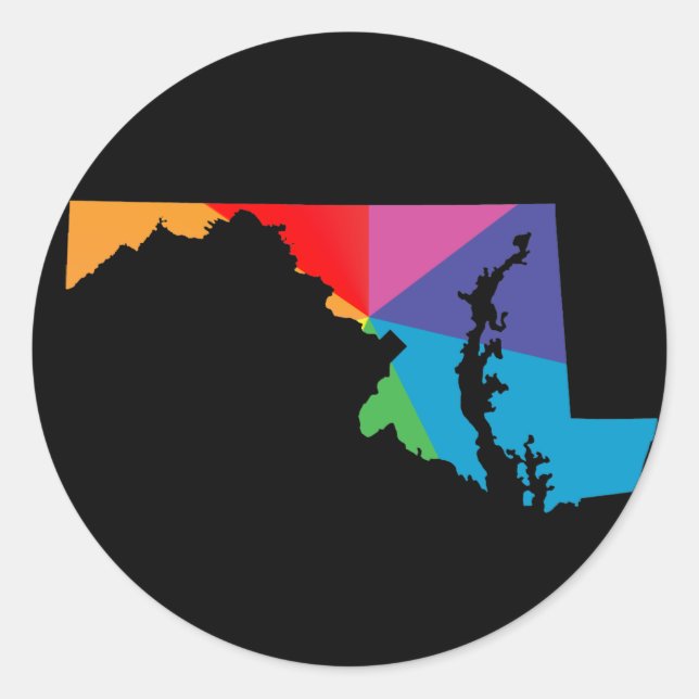 maryland pride. classic round sticker (Front)