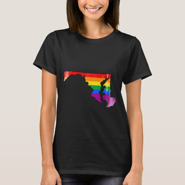 MARYLAND PRIDE - DISTRESSED -.png T-Shirt (Front)