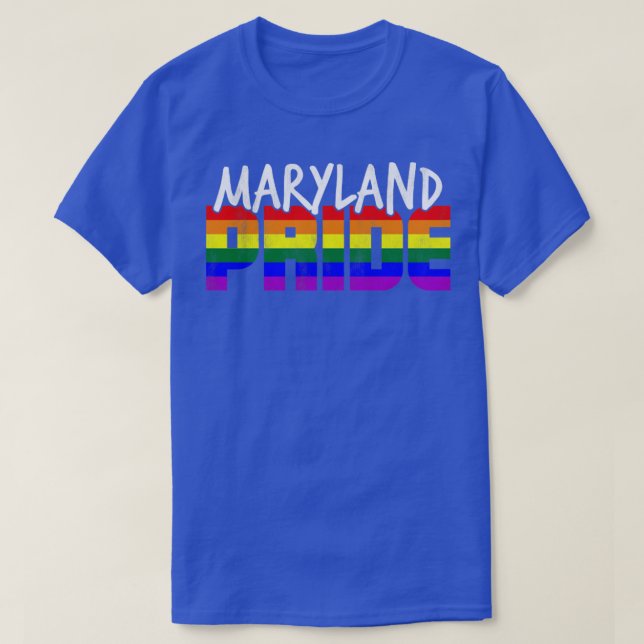 Maryland Pride LGBT Flag  T-Shirt (Design Front)