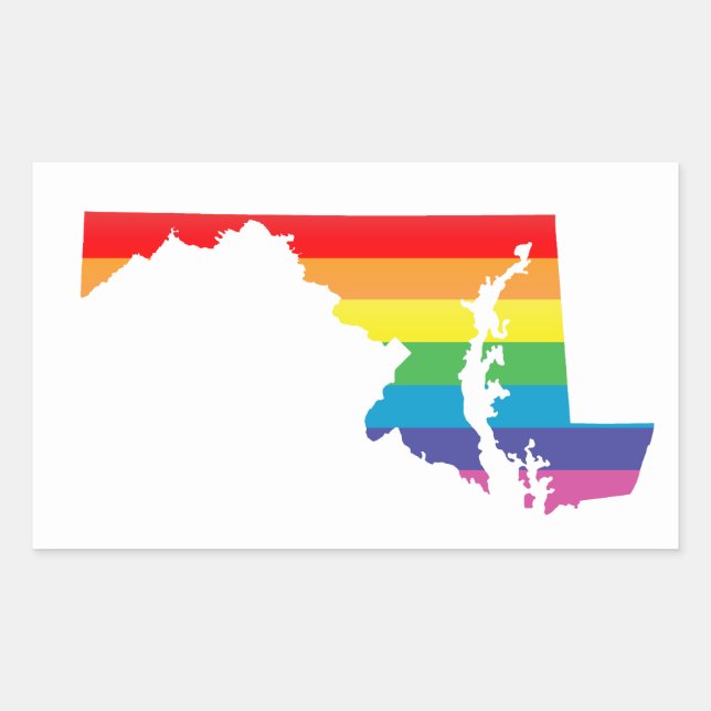 maryland pride rectangular sticker (Front)