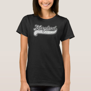 Maryland Retro Baseball Style Vintage Men Women T-Shirt