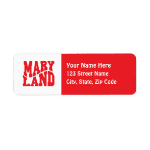 Maryland Return Address Label