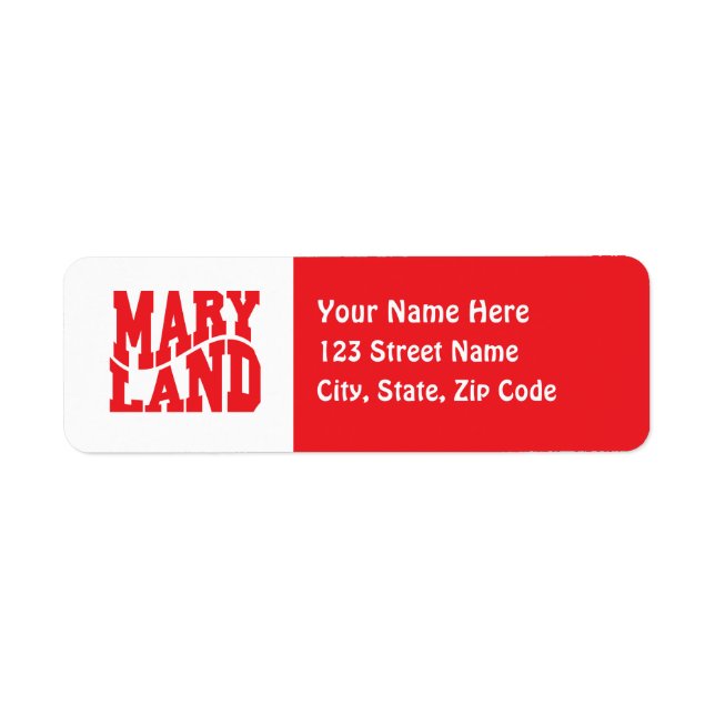 Maryland Return Address Label (Front)