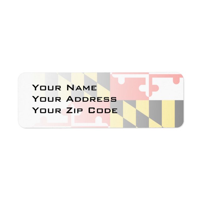 MARYLAND RETURN ADDRESS LABEL (Front)
