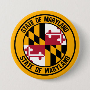 Maryland Round Emblem 7.5 Cm Round Badge