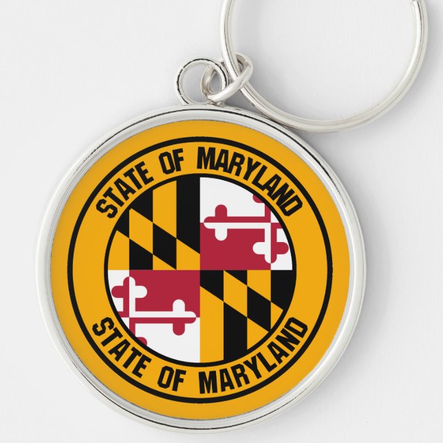 Maryland Round Emblem Key Ring (Front)