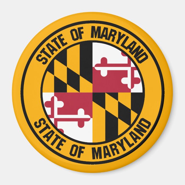 Maryland Round Emblem Magnet (Front)