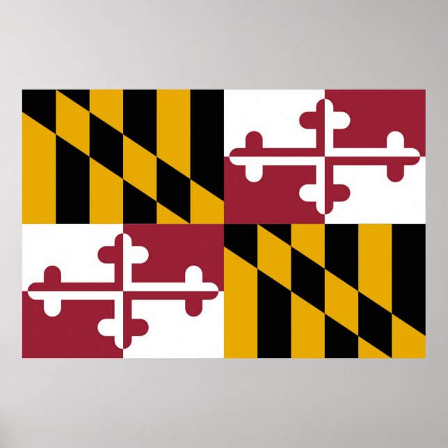 Maryland Sate Flag Poster (Front)