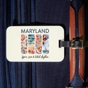 Maryland – Spice, Sun & Tidal Rhythm Luggage Tag