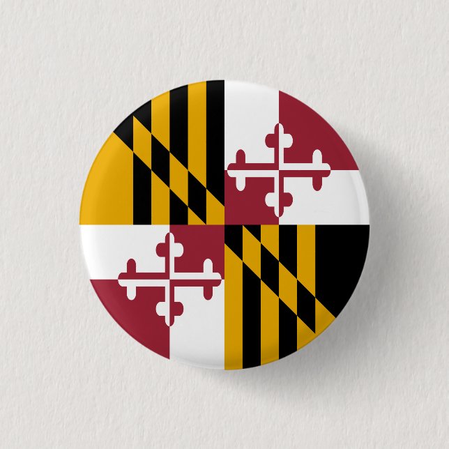 Maryland State Flag 3 Cm Round Badge (Front)