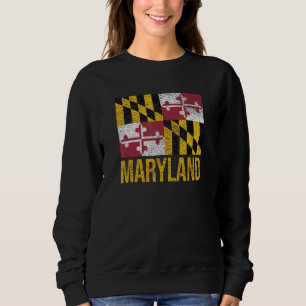Maryland State Flag Annapolis Baltimore Chesapeake Sweatshirt