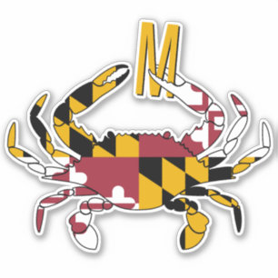 Maryland State Flag Blue Crab Monogram