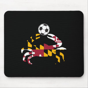 Maryland State Flag Blue Crab Pride With Soccer Ll Mouse Pad