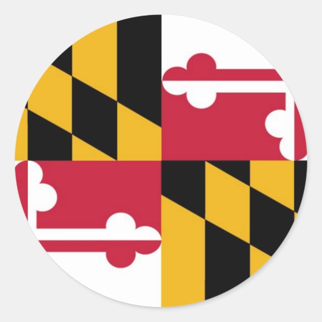 Maryland State Flag Classic Round Sticker (Front)