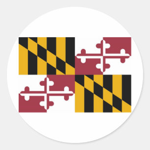 Maryland State Flag Classic Round Sticker