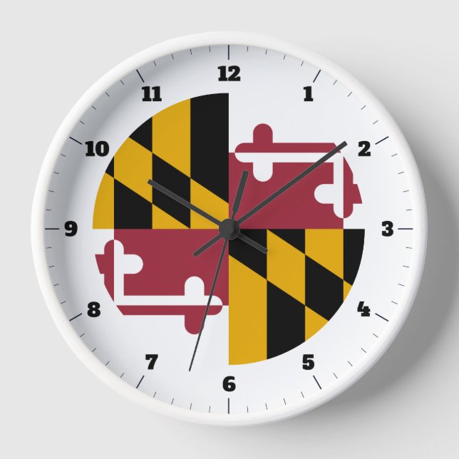 MARYLAND STATE FLAG CLOCK (Front)