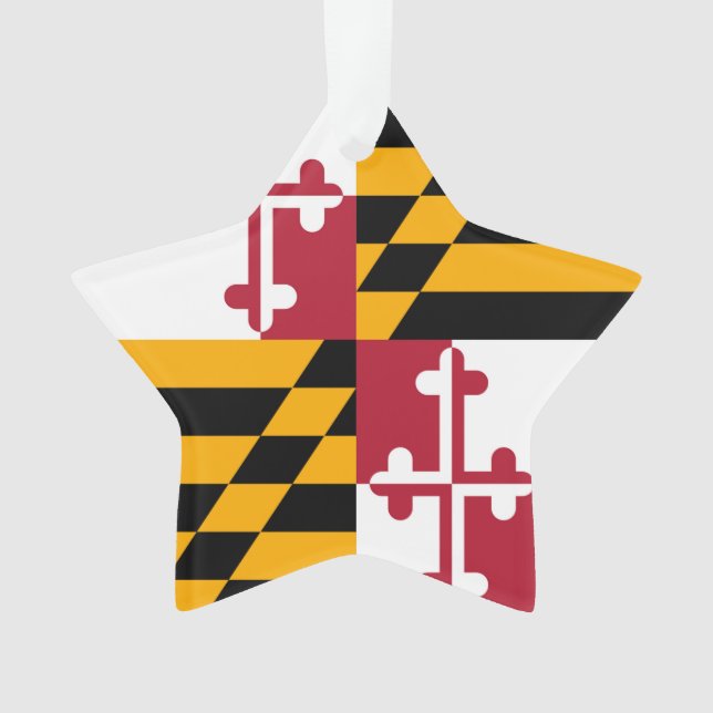 Maryland State Flag Colours Accent Ornament (Front)