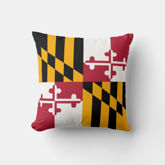 Maryland State Flag Colours Graphic Cushion (Front)