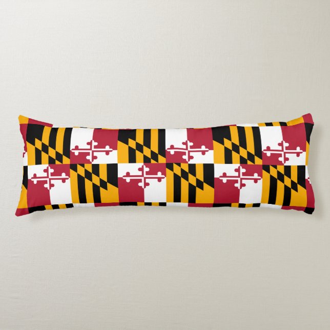 Maryland State Flag Design Accent Body Cushion (Front)