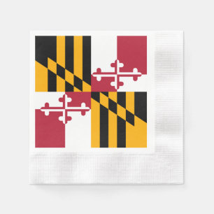 Maryland State Flag Design Accent Napkin