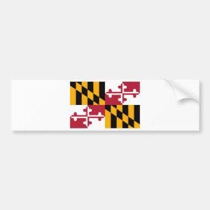 Maryland State Flag Design Bumper Sticker
