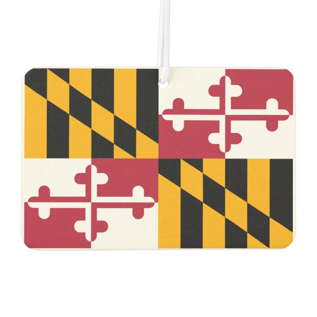 Maryland State Flag Design Car Air Freshener (Back)