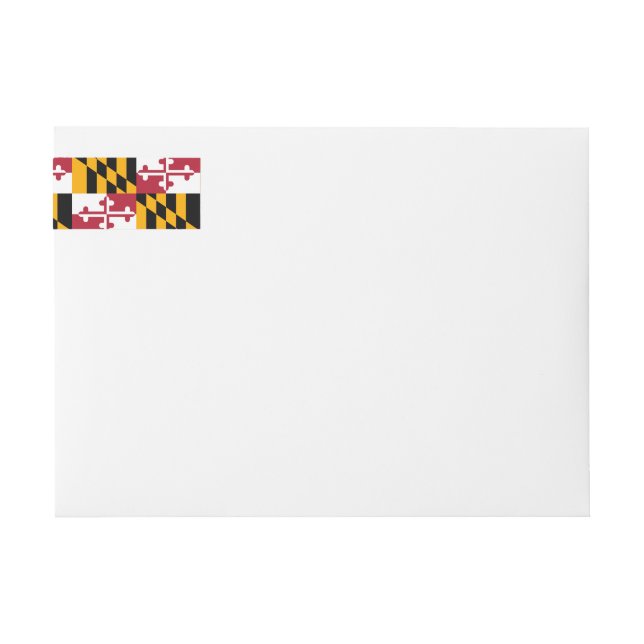 Maryland State Flag Design Decoration Wrap Around Label (Front)