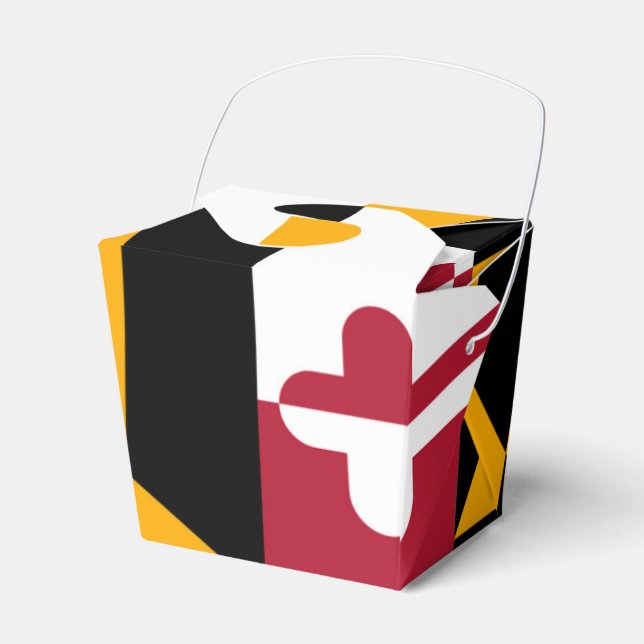 Maryland State Flag Design Display Favour Box (Front Side)