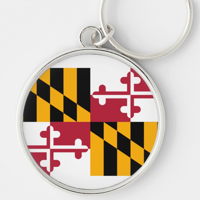 Maryland State Flag Design Key Ring (Front)