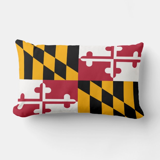 Maryland State Flag Design Lumbar Cushion (Front)