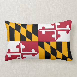 Maryland State Flag Design Lumbar Cushion