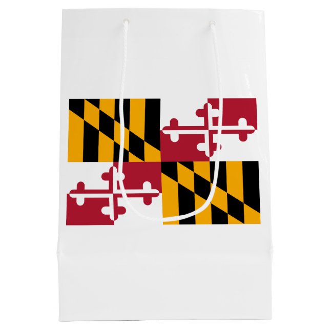 Maryland State Flag Design Medium Gift Bag (Back)