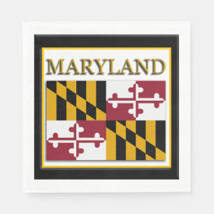 Maryland State Flag Design Napkin