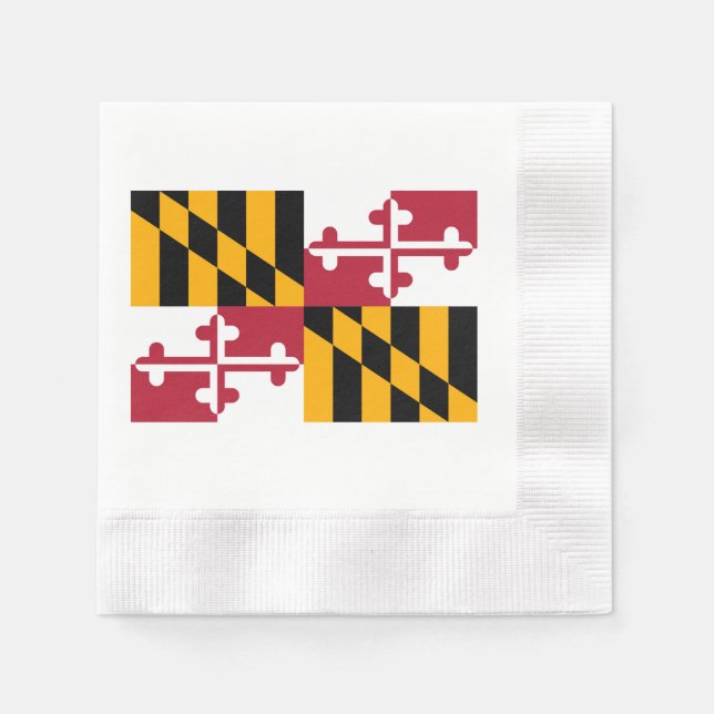 Maryland State Flag Design Napkin (Front)