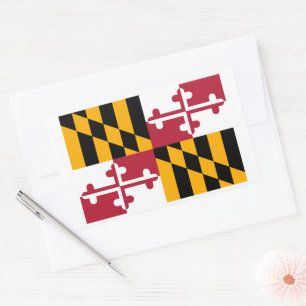 Maryland State Flag Design Rectangular Sticker