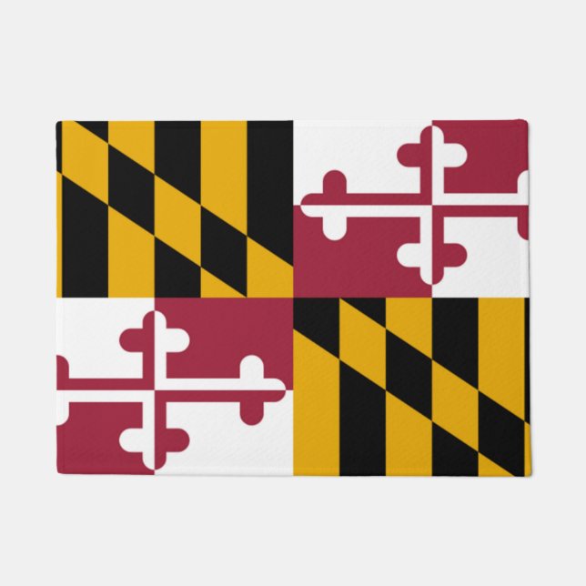 Maryland State Flag Door Matt Doormat (Front)
