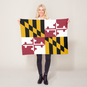 Maryland State Flag Fleece Blanket