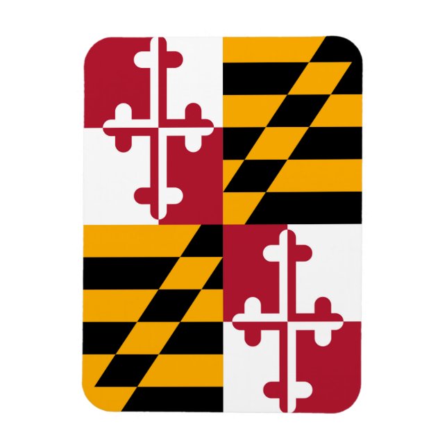 Maryland State Flag Graphic Magnet (Vertical)