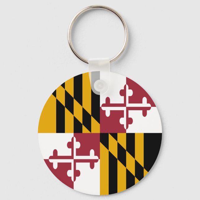 Maryland State Flag Key Ring (Front)