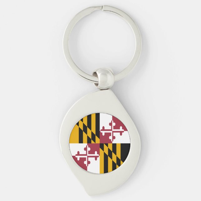 Maryland State Flag Key Ring (Front)