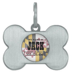 Maryland State Flag Pet Tag