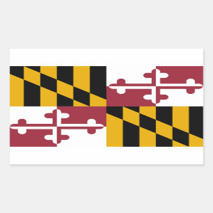 Maryland State flag Rectangular Sticker