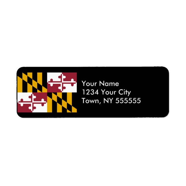 Maryland State Flag Return Address Label (Front)