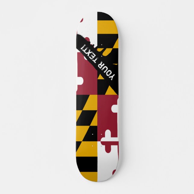 Maryland State Flag Skateboard (Front)