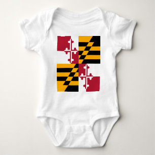 Maryland State Flag Stylish Baby Bodysuit