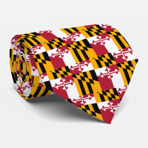 Maryland State Flag Stylish Decor Tie